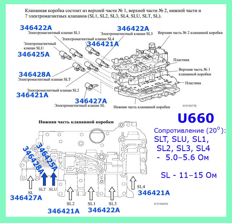 U760 гидроблок схема